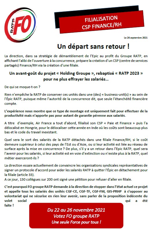 Calendrier Paie Ratp 2023 Fo Ratp : Un Départ Sans Retour ! - Ud Fo 91